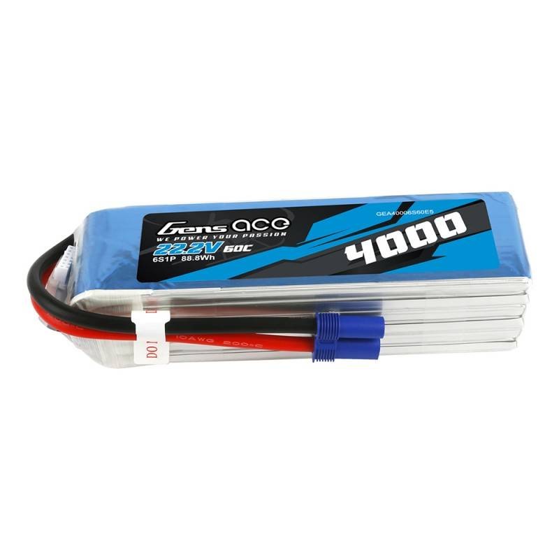 Gens Ace 4000mAh 22.2V 60C 6S1P EC5 akumuliatorius