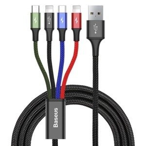 "Baseus" greitasis USB kabelis 4in1 USB-C / 2x Lightning / Micro 3,5A 1,2 m - juodas