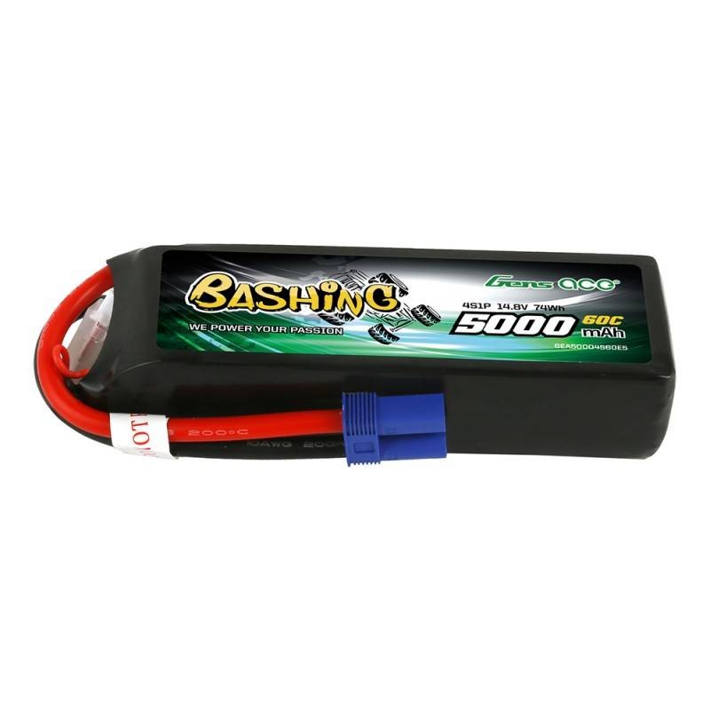 Gens Ace Bashing 5000mAh 14.8V 4S1P 60C EC5 LiPo akumuliatorius