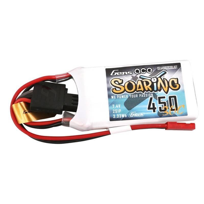 Akumuliatorius Gens ace G-Tech Soaring 450mAh 7,4V 30C 2S1P JST-SYP