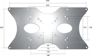 NEWSTAR VESA CONVERSION PLATE - VESA 75/100 - 200X100, 200X200, 400X200 - SILVER|FPMA-VESA400