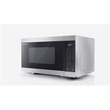 Sharp | Microwave Oven with Grill | YC-MG81E-S | Free standing | 900 W | Grill | Silver|YC-MG81E-S