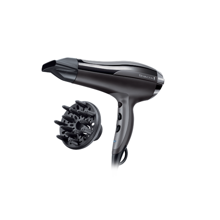 Remington | Hair Dryer | Pro-Air Turbo D5220 | 2400 W | Number of temperature settings 3 | Ionic function | Diffuser nozzle | Black|D5220