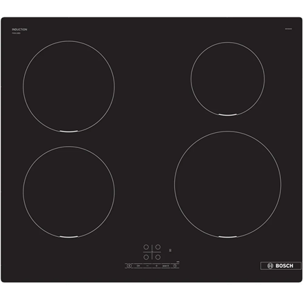 Bosch Hob | PIE611BB5E | Induction | Number of burners/cooking zones 4 | Touch | Timer | Black | Display|PIE611BB5E