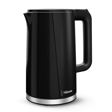 Tristar Double Walled Kettle | WK-3407 | Electric | 2200 W | 1.7 L | Plastic | 360° rotational base | Black|WK-3407