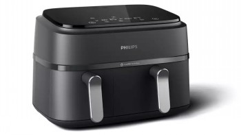 Philips Dual Basket Airfryer | NA351/00 3000 Series | Power 2750 W | Capacity 9 L | Rapid Air technology | Black|NA351/00