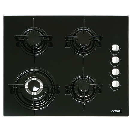 CATA | Hob | CI 631 A/A 08041412 | Gas on glass | Number of burners/cooking zones 4 | Rotary knobs | Black|CI 631 A/A 08041412