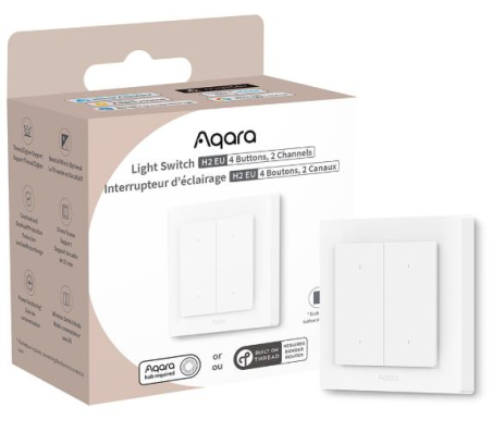 SMART HOME LIGHT SWITCH H2/WS-K08D AQARA|WS-K08D