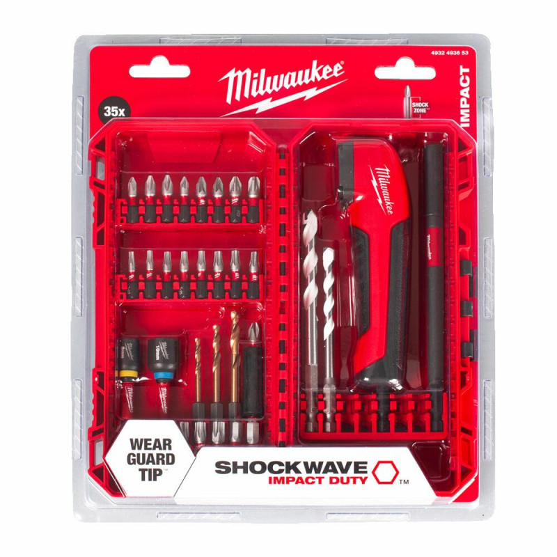 4932493653 MILWAUKEE MĄSTYMO RINKINYS 35vnt. BŪTINIAUSI PRIEDAI