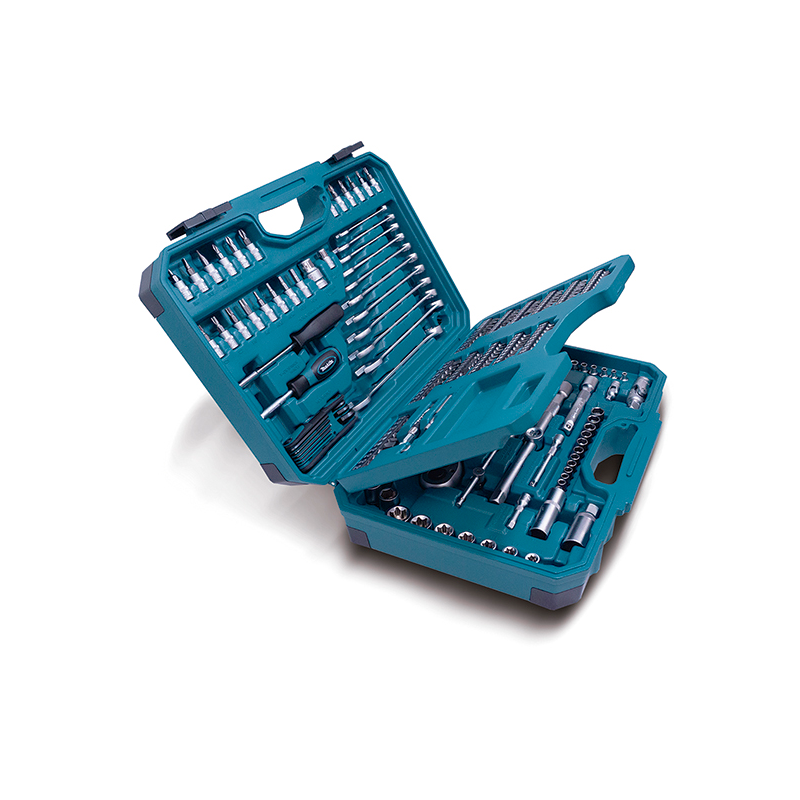 E-10883 MAKITA rankinių įrankių rinkinys dėkle 221vnt.