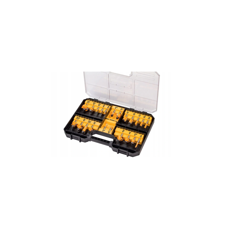 DT90017-QZ DEWALT 22 vnt. frezų rinkinys