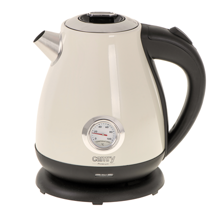 Camry | Kettle with a thermometer | CR 1344 | Electric | 2200 W | 1.7 L | Stainless steel | 360° rotational base | Cream|CR 1344 creme