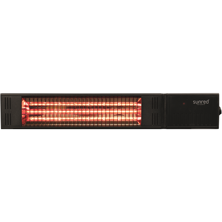 SUNRED | Heater | RDS-15W-B, Fortuna Wall | Infrared | 1500 W | Black | IP55|RDS-15W-B