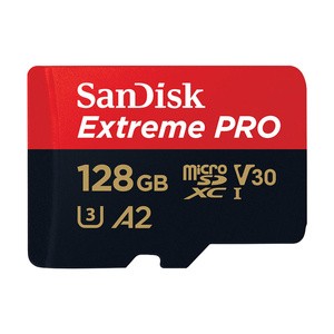 SANDISK EXTREME PRO microSDXC 128GB 200/90 MB/s UHS-I U3 atminties kortelė (SDSQXCD-128G-GN6MA)