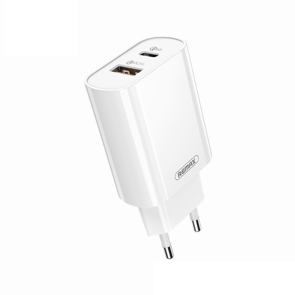 REMAX RP-U37 greitojo įkrovimo adapteris (USB+Type C) 18W