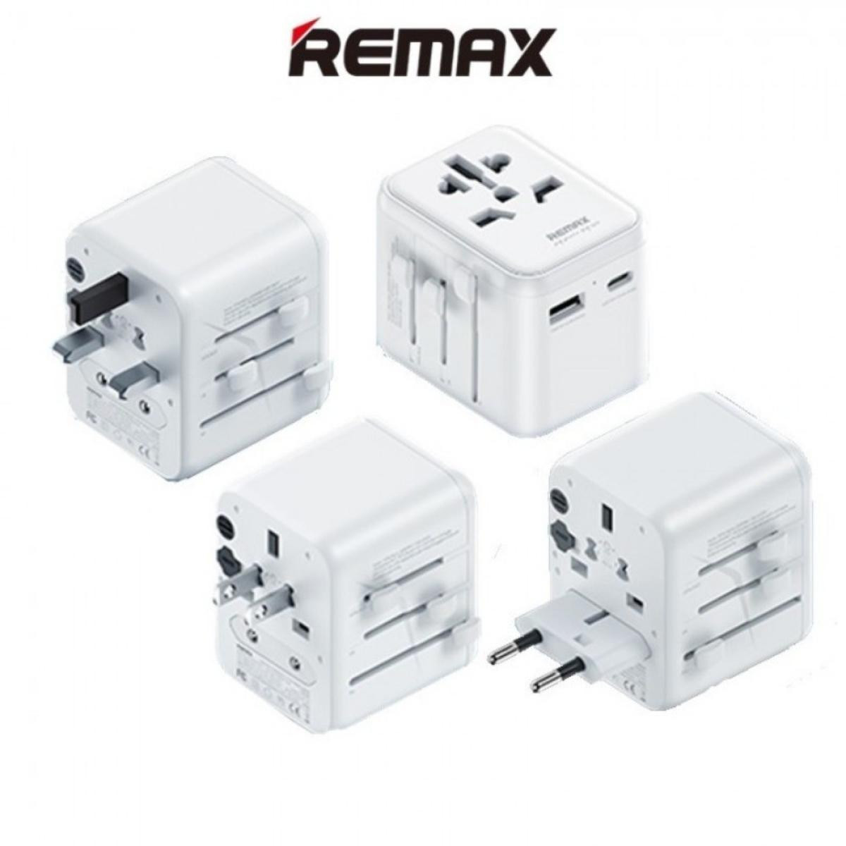 REMAX 12W Kelioninis įkroviklis - adapteris RP-U23, USB, Type-C, (visų šalių kištukai)