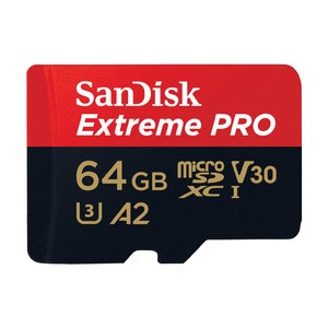 SANDISK EXTREME PRO microSDXC 64GB 200/90 MB/s UHS-I U3 atminties kortelė (SDSQXCU-064G-GN6MA)