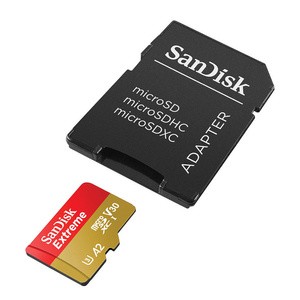 SANDISK EXTREME microSDXC 256 GB 190/130 MB/s UHS-I U3 atminties kortelė (SDSQXAV-256G-GN6MA)