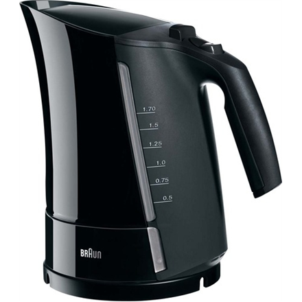 Braun | WK 300 | Standard kettle | 2200 W | 1.7 L | Plastic | 360° rotational base | Black|WK300 Black