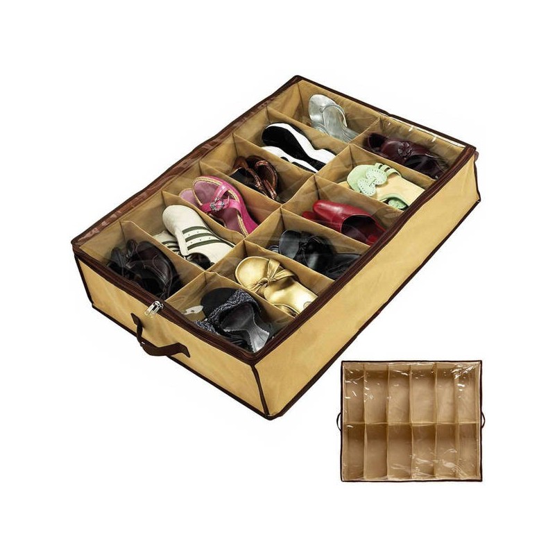 Shoe organizer box 12 pairs shoes cover