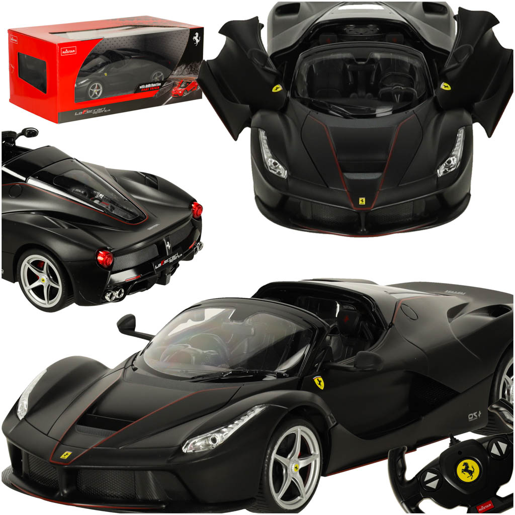 Zaislas zdalinio valdymo automobilis Rastar 75800 Ferrari LaFerrari Aperta 1:14 juodas