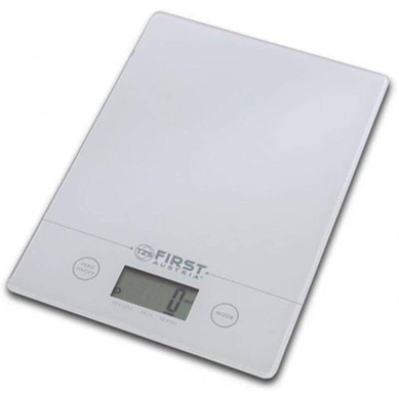 TZS First Austria Kitchen Scale Electronic, Capacity 5KG/1G, White FA-6400-WI