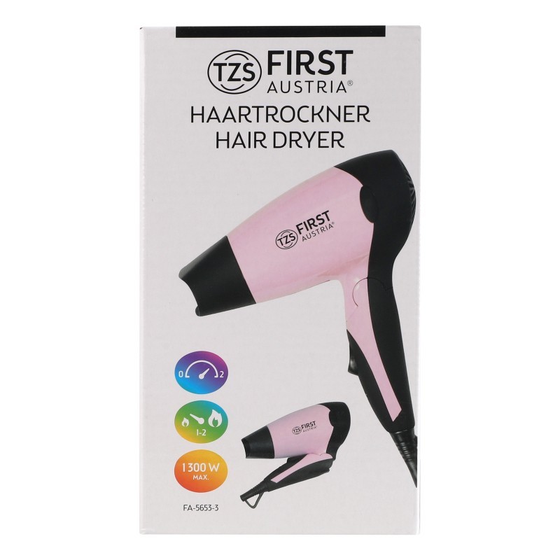 TZS First Austria Hair Dryer, 1,300W, Foldable, 2 Speed FA-5653-3