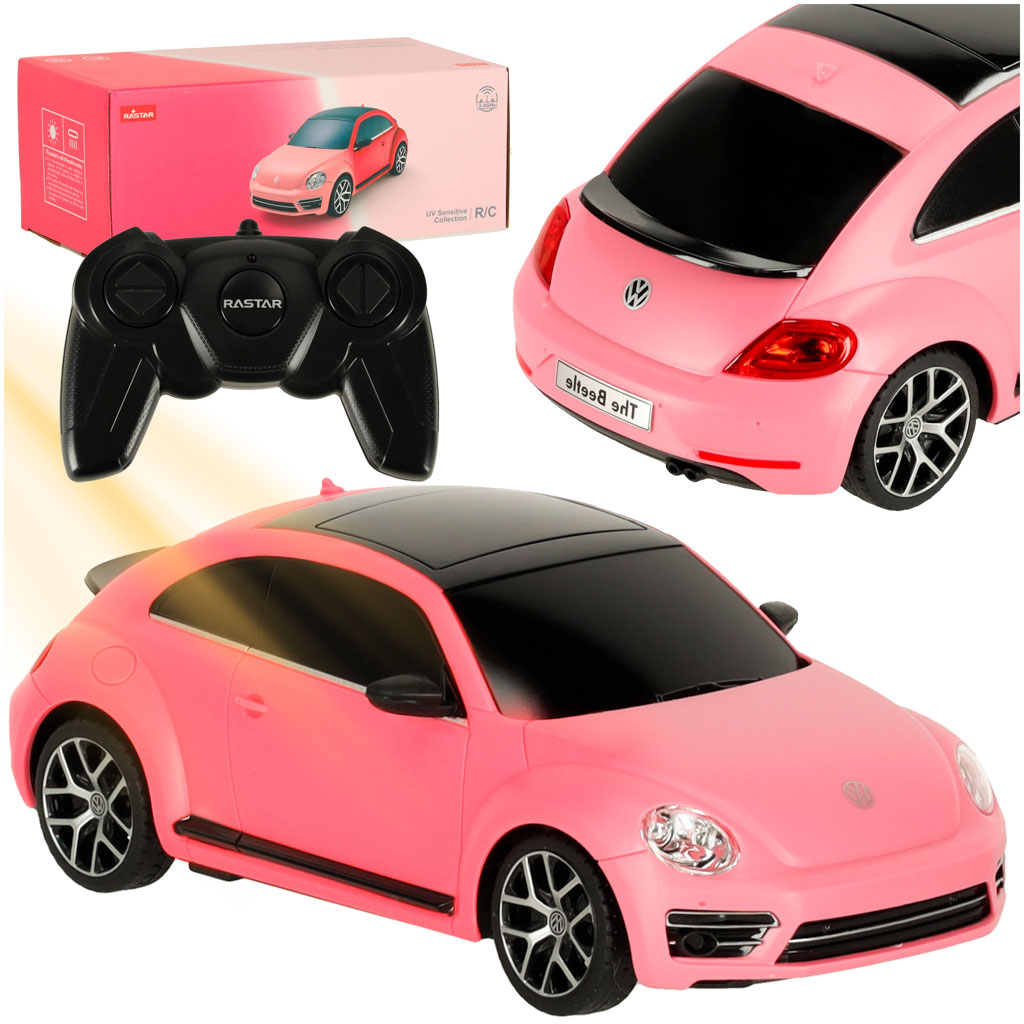 Zdalniai valdomas automobilis Rastar 76200-4 Volkswagen Beetle-UV 1:24 rožinis