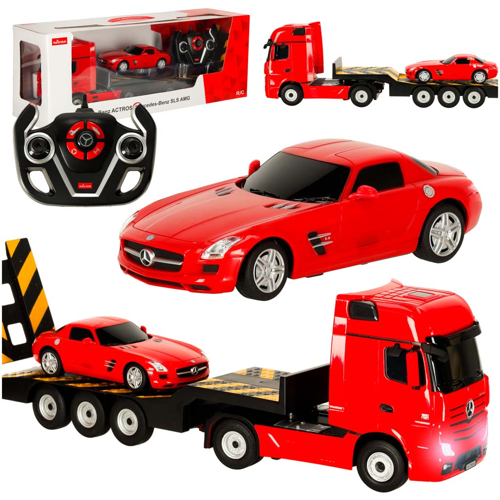 Zdalniai valdomas automobilis Rastar 74920 Mercedes-Benz Actros 1:26 raudonas