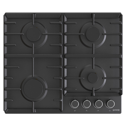 Gorenje | Hob | G642AB | Gas | Number of burners/cooking zones 4 | Rotary knobs | Black|G642AB