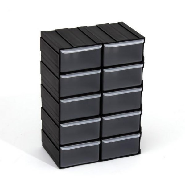Dėžutės plastikinės Tool drawers 15,5 x 10 x 22,5 cm juodos Patrol