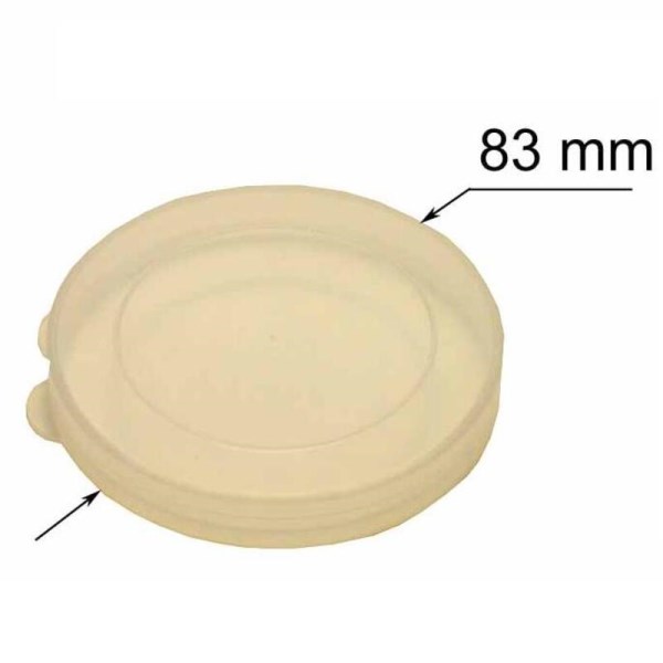 Konservavimo dangteliai plastikiniai Ø 83 mm 10 vnt bespalviai