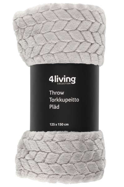 Pledas pilkas 125x150cm 4Living