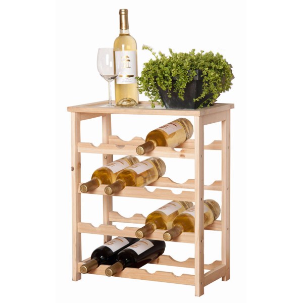 Stovas vyno buteliams 16vnt 46 x 23 x 55 cm Edco