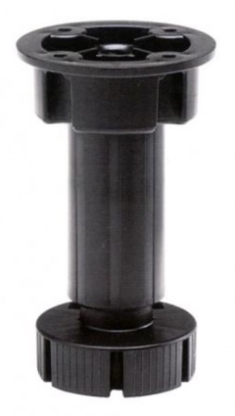 Kojelė baldinė virtuvinė 100 mm juoda PVC