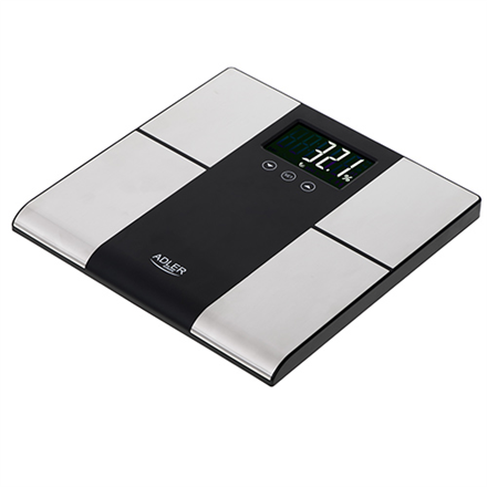 Adler | Bathroom scale with analyzer | AD 8165 | Maximum weight (capacity) 225 kg | Accuracy 100 g | Body Mass Index (BMI) measuring | Stainless steel/Black|AD 8165