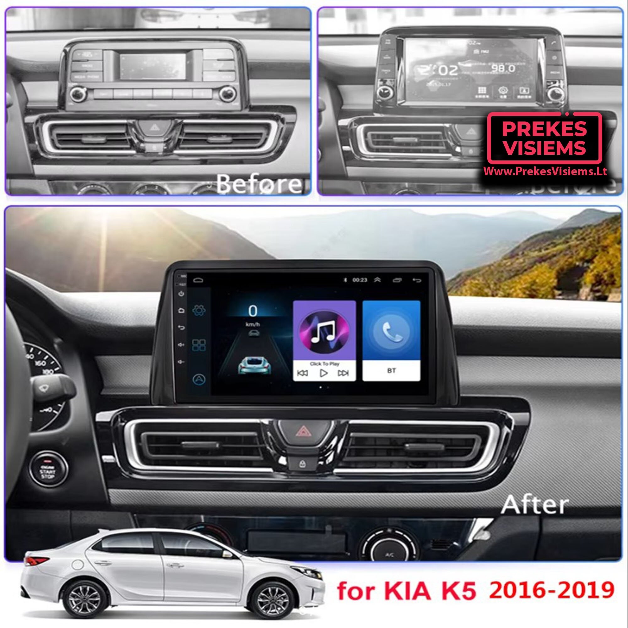 KIA OPTIMA K5 android multimedija 2016-2019