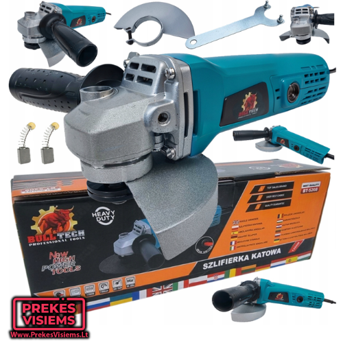 Elektrinis kampinis šlifuoklis BULL TECH BT-5209