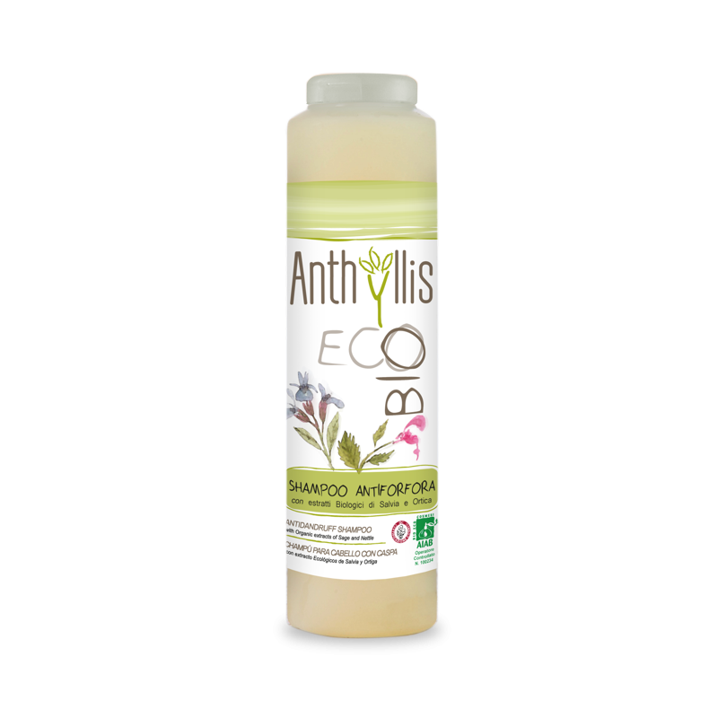 Anthyllis šampūnas nuo pleiskanų SERTIFIKUOTA ECO BIO, 250 ml. SERTIFIKUOTA ECO BIO, 250 ml.