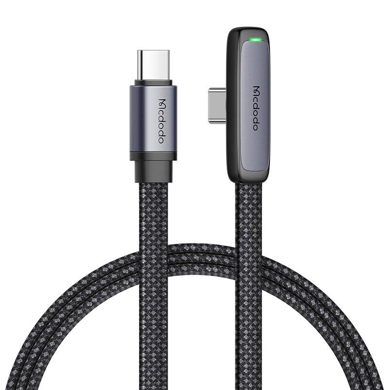 90 laipsnių kabelis USB-C į USB-C Mcdodo CA-3360, 65W, 1,2 m (juodas)