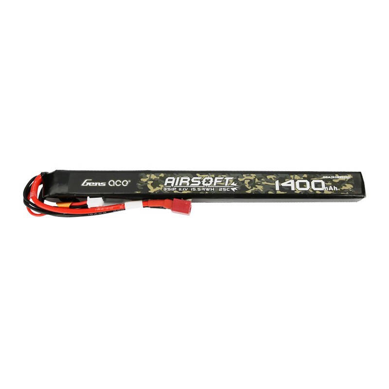 Gens ace 25C 1400mAh 3S1P 11.1V Airsoft Gun Lipo baterija su T kištuku