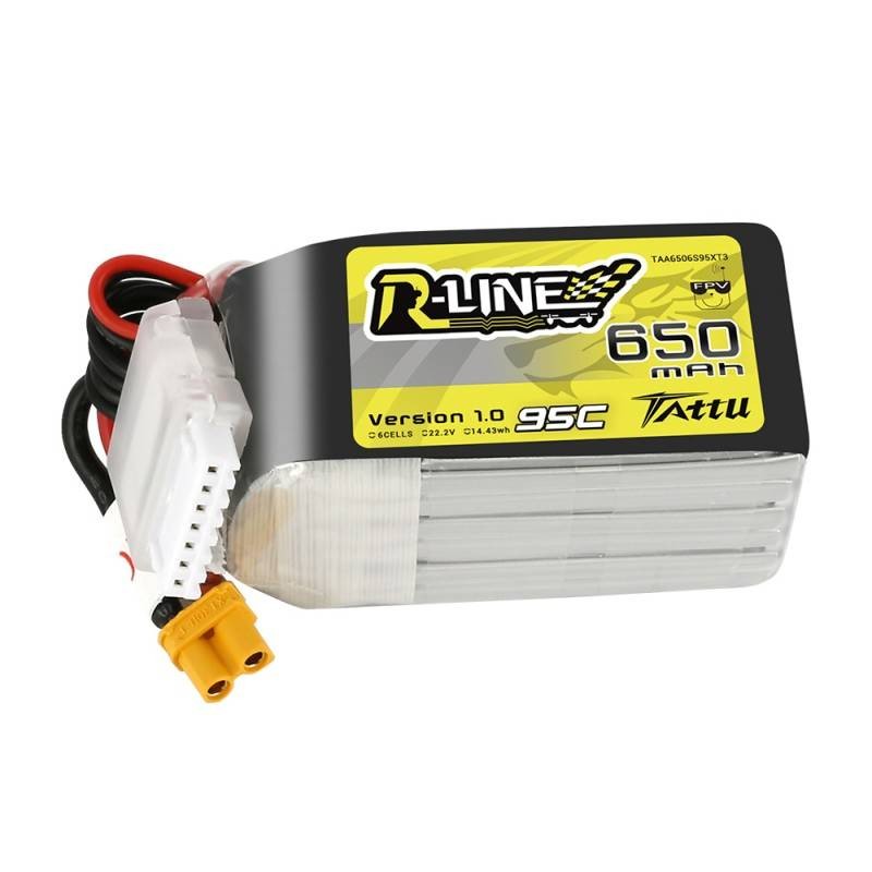 Akumuliatorius Tattu R-Line 650mAh 22,2V 95C 6S1P XT30U-F