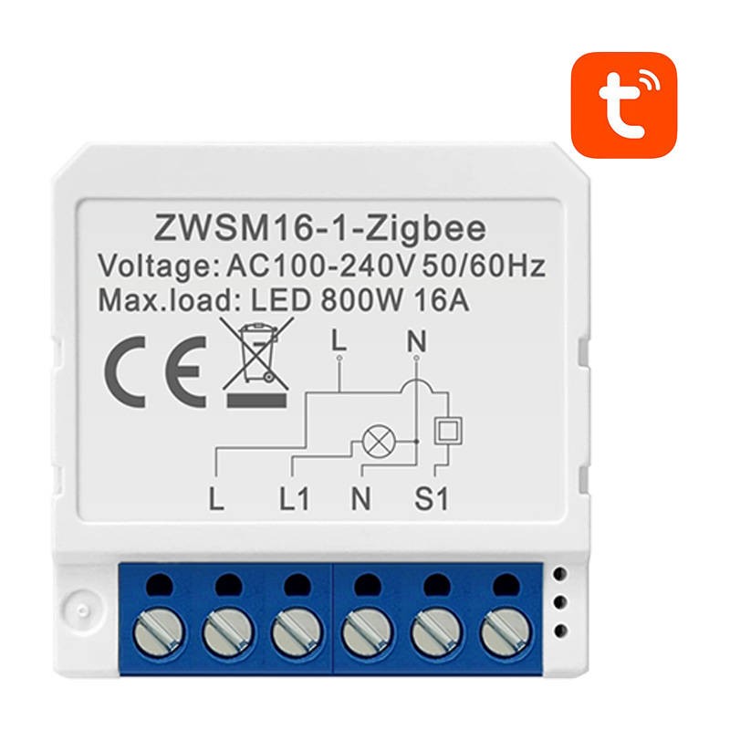 Išmanusis jungiklio modulis ZigBee Avatto ZWSM16-W1 TUYA