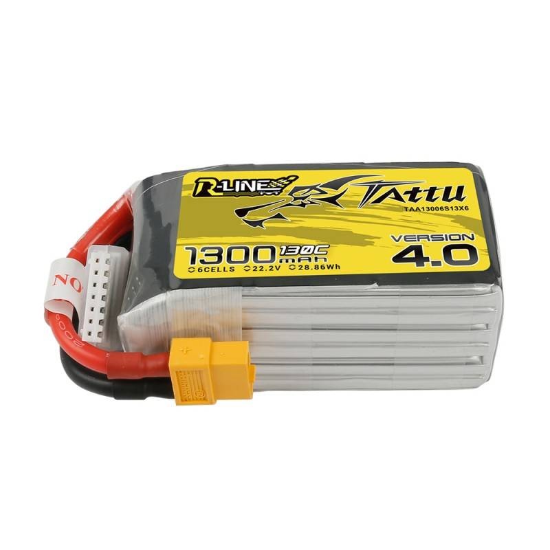 "Tattu R-Line 4.0" 1300mAh 22,2V 130C 6S1P XT60 akumuliatorius