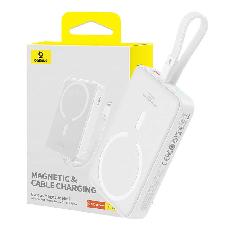 "Powerbank Baseus Magnetic Mini" 10000mAh 20W MagSafe (baltas)