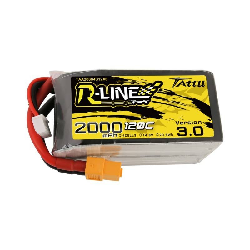 "Tattu R-Line" 3.0 2000mAh 14,8V 120C 4S1P XT60 akumuliatorius