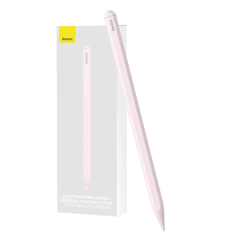 Belaidžio įkrovimo rašiklis telefonui / planšetiniam kompiuteriui "Baseus Smooth Writing" (rožinis)