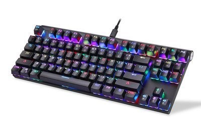 Mechaninė žaidimų klaviatūra Motospeed CK101 RGB (juoda)