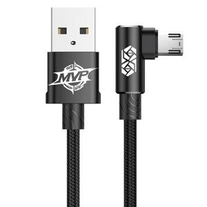 "Baseus MVP" alkūnės kabelis USB-Micro USB 2A 1 m - juodas