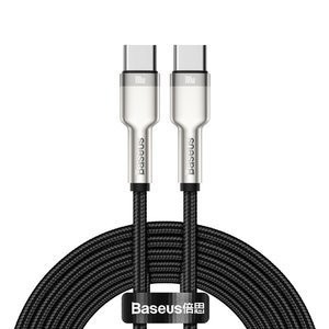 Kabelis USB-C į USB-C "Baseus Cafule", 100 W, 2 m (juodas)